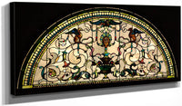 20" x 10" / Canvas Wrap Stained Glass Lunette From The Cornelius Vanderbilt Ii House New York By John La Farge Fine Art Print