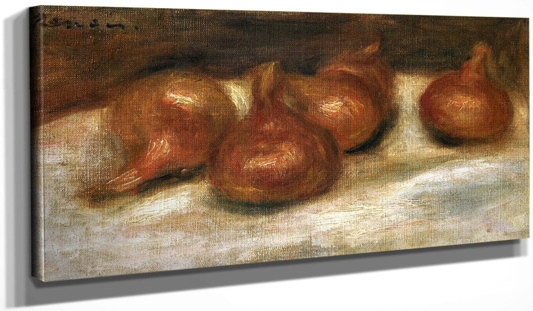 20" x 10" / Canvas Wrap Still Life With Onions By Pierre Auguste Renoir Fine Art Print