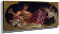 20" x 10" / Canvas Wrap Study For The Muse Cleo By Eugene Delacroix Fine Art Print