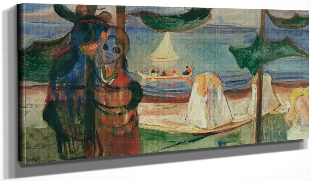 20" x 10" / Canvas Wrap Summer Day By Edvard Munch Fine Art Print