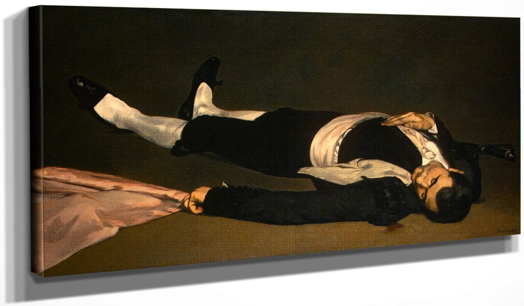 20" x 10" / Canvas Wrap The Dead Toreador By  Manet Edouard Fine Art Print
