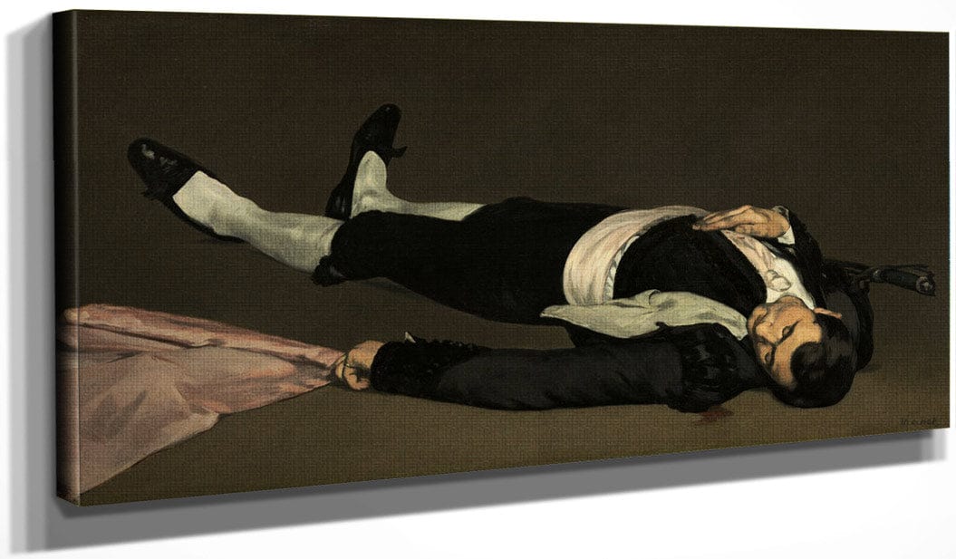 20" x 10" / Canvas Wrap The Dead Toreador Edouard Manet Fine Art Print