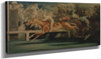 20" x 10" / Canvas Wrap The Finish Of The Horse Race By Louis Anquetin Fine Art Print