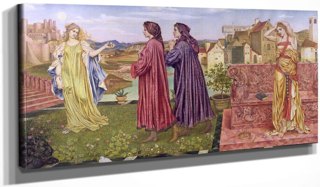 20" x 10" / Canvas Wrap The Garden Of Opportunity 1892 By Evelyn De Morgan Fine Art Print
