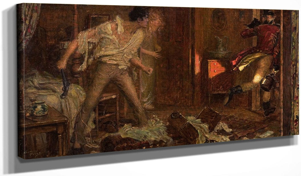 20" x 10" / Canvas Wrap The Intruder By Norman Mills Price Fine Art Print