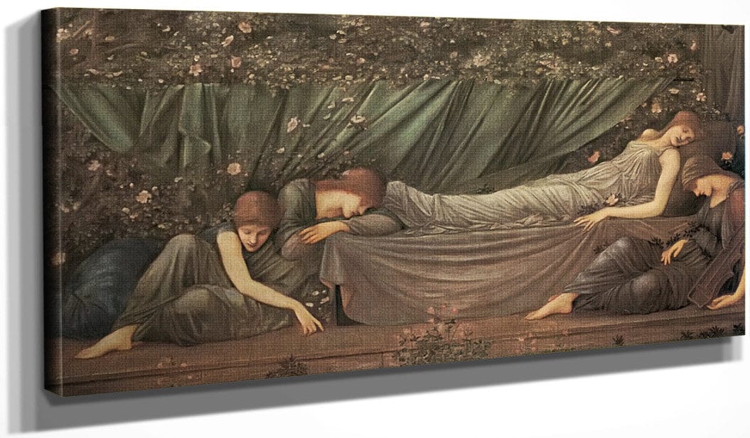 20" x 10" / Canvas Wrap The Sleeping Princess By John Waterhouse Fine Art Print
