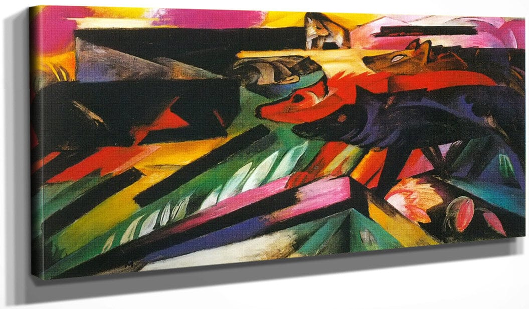 20" x 10" / Canvas Wrap The Wolves (Balkan War) By Franz Marc Fine Art Print