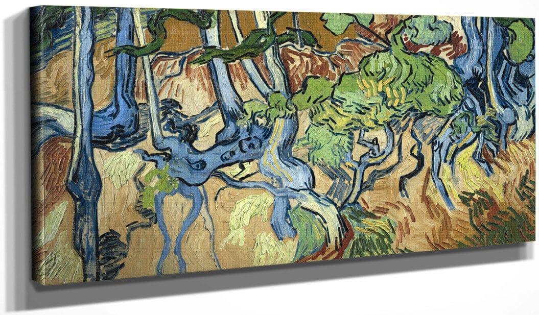 20" x 10" / Canvas Wrap Tree Roots By Vincent Van Gogh Fine Art Print
