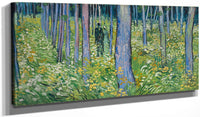 20" x 10" / Canvas Wrap Undergrowth With Two Figures By Vincent Van Gogh Fine Art Print