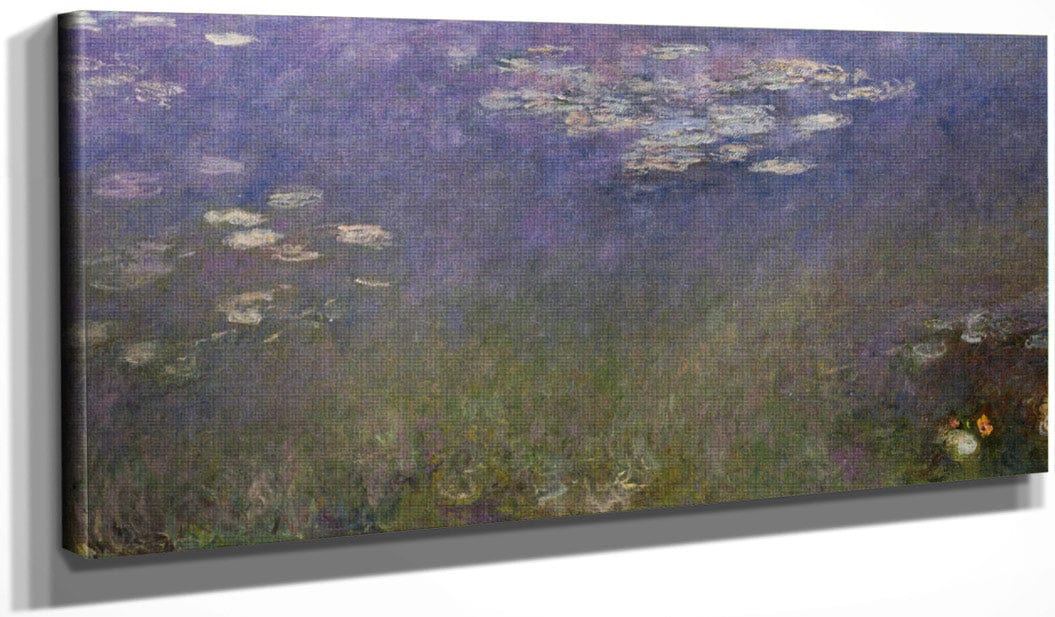 20" x 10" / Canvas Wrap Water Lilies (Agapanthus) By Monet Claude Fine Art Print