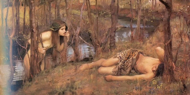 20" x 10" / Fine Art Paper A Naiad By John Waterhouse Fine Art Print