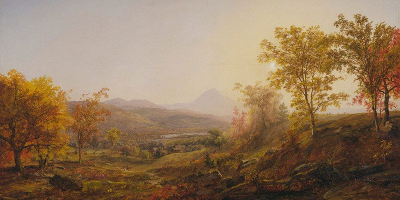 20" x 10" / Fine Art Paper Autumn At Mount Chocorua By Cropsey Jasper Francis Fine Art Print