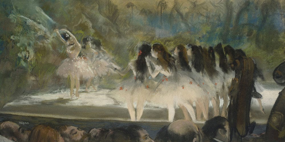 20" x 10" / Fine Art Paper Ballet At The Paris Opera By Edgar Degas Fine Art Print
