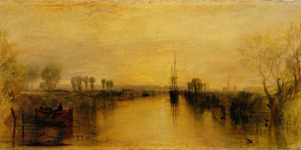 20" x 10" / Fine Art Paper Chichester Canal By Joseph Mallord William Turner Fine Art Print