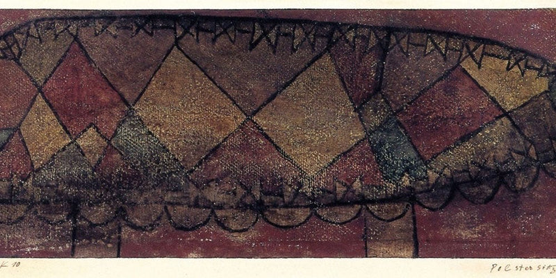 20" x 10" / Fine Art Paper Cushioned Seat By Paul Klee Fine Art Print