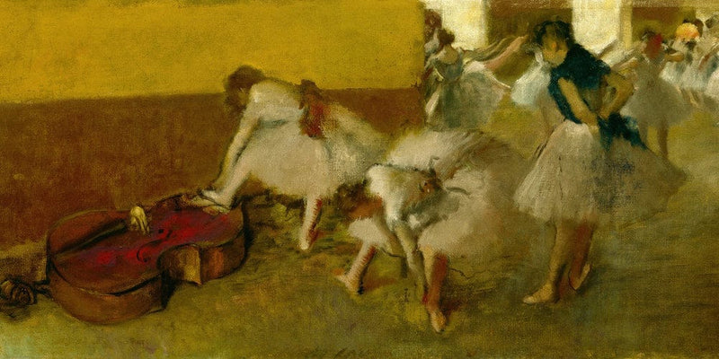 20" x 10" / Fine Art Paper Dancers In The Green Room By Edgar Degas Fine Art Print