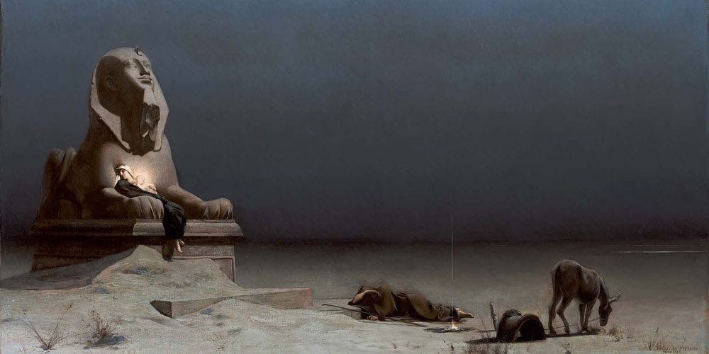 20" x 10" / Fine Art Paper Fight Into Egypt By Luc Olivier Merson Fine Art Print