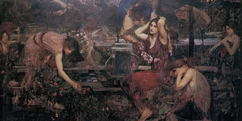 20" x 10" / Fine Art Paper Flora And The Zephyrs 7 By John Waterhouse Fine Art Print