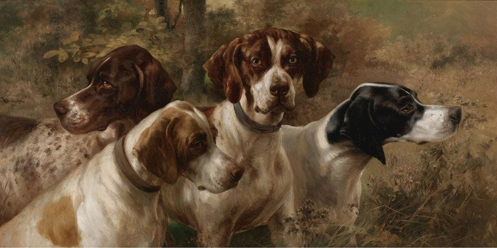 20" x 10" / Fine Art Paper Four Pointers By Edmund Henry Osthaus Fine Art Print