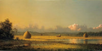 20" x 10" / Fine Art Paper Hayfields A Clear Day By Martin Johnson Heade Fine Art Print