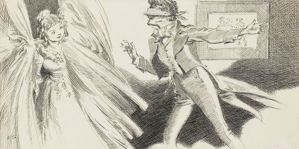 20" x 10" / Fine Art Paper Hide And Go Seek By Everett Shinn Fine Art Print