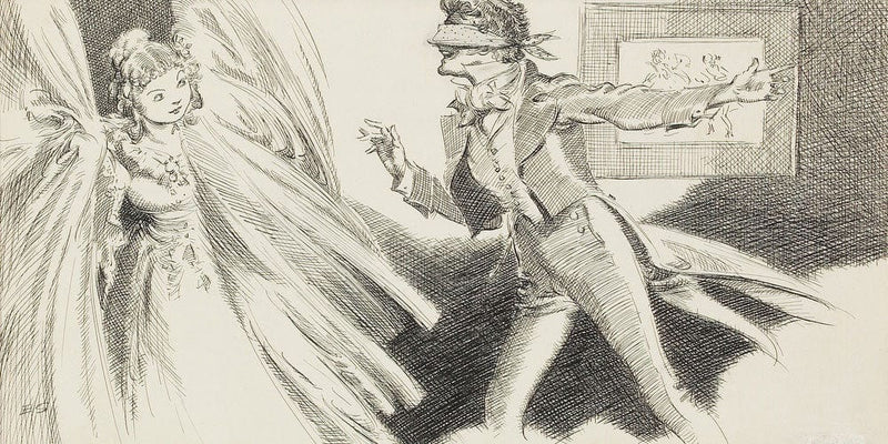 20" x 10" / Fine Art Paper Hide And Go Seek By Everett Shinn Fine Art Print