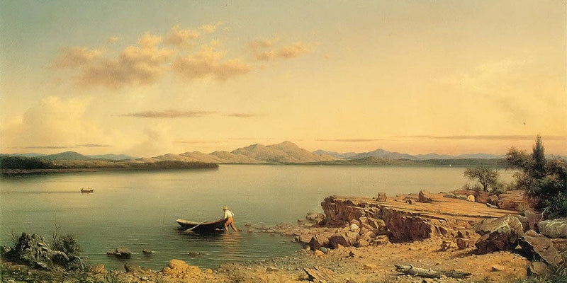 20" x 10" / Fine Art Paper Lake George By Martin Johnson Heade Fine Art Print