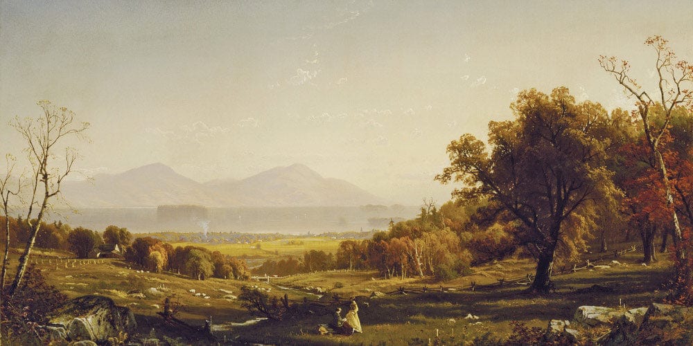 20" x 10" / Fine Art Paper Lake George From Bolton's Landing By Alfred Thompson Bricher Fine Art Print