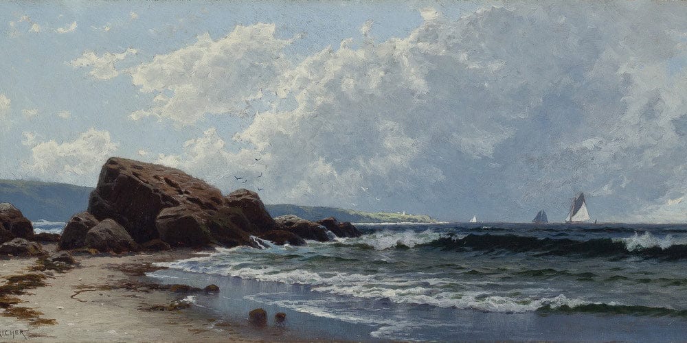 20" x 10" / Fine Art Paper Low Tide, Hetherington's Cove, Grand Manan By Alfred Thompson Bricher Fine Art Print