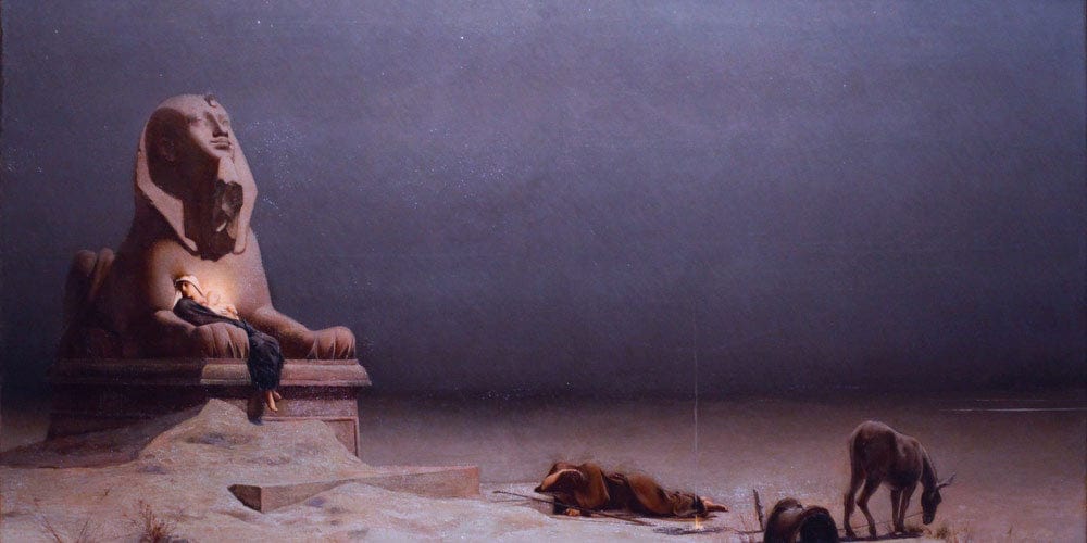 20" x 10" / Fine Art Paper Merson Rest On The Flight Into Egypt By Luc Olivier Merson Fine Art Print