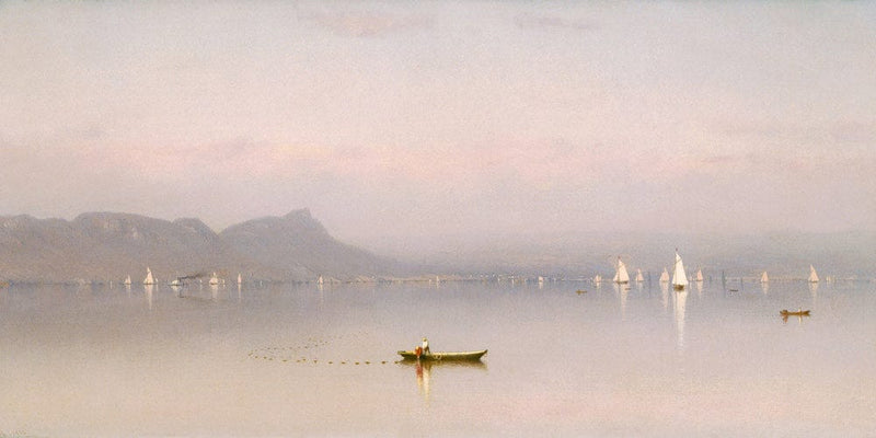 20" x 10" / Fine Art Paper Morning In The Hudson, Haverstraw Bay By Sanford Robinson Gifford Fine Art Print