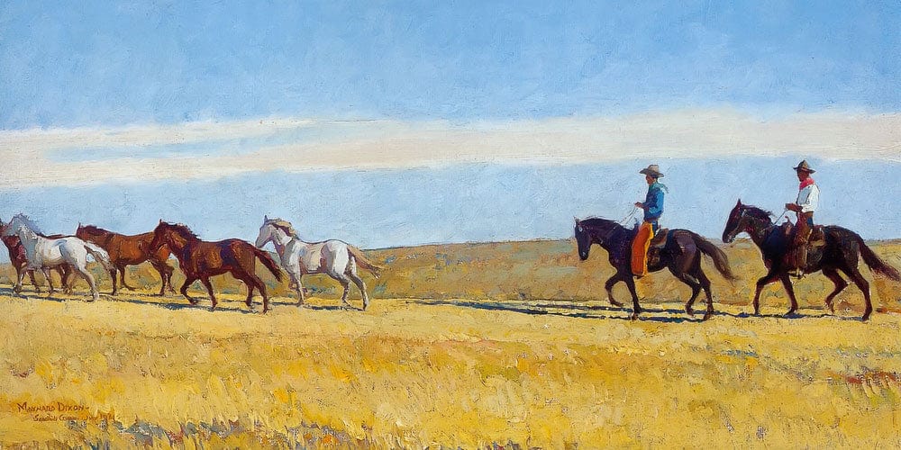 20" x 10" / Fine Art Paper Morning On The Plains By Maynard Dixon Fine Art Print