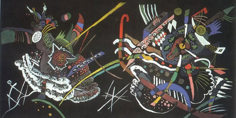 20" x 10" / Fine Art Paper Mural In The Unjuried Art Show Wall B 1922 By Wassily Kandinsky Fine Art Print