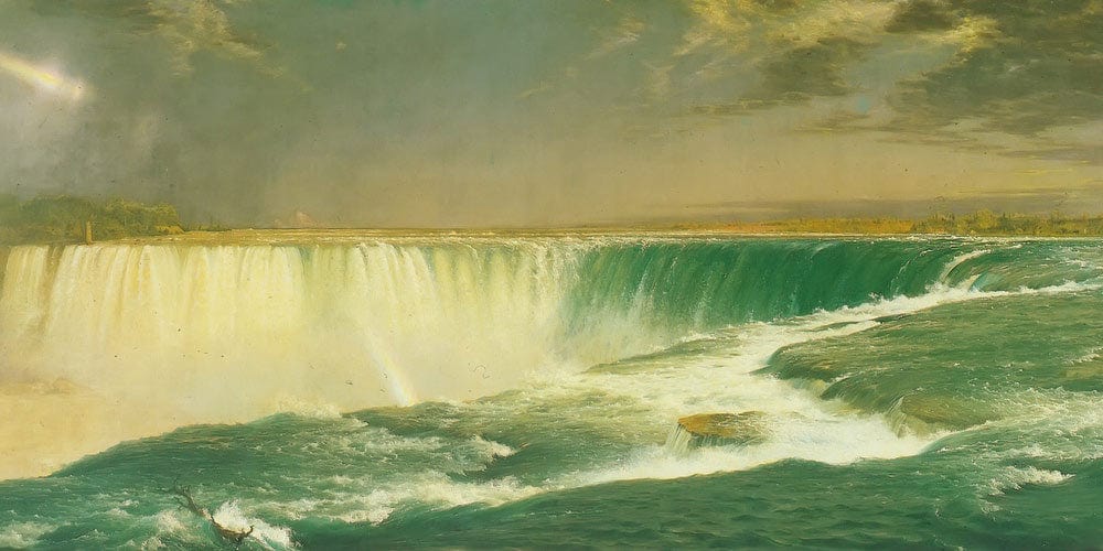 20" x 10" / Fine Art Paper Niagra By Fredric Edwin Church Fine Art Print