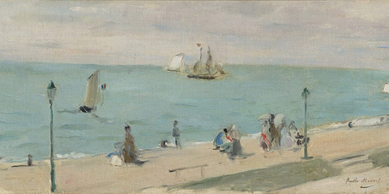 20" x 10" / Fine Art Paper On The Beach (Sur La Plage) By Berthe Morisot Fine Art Print