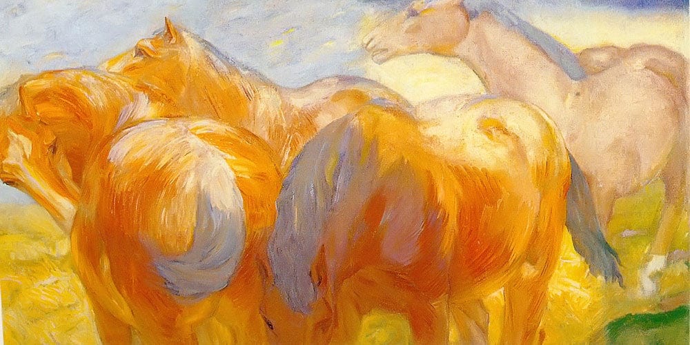 20" x 10" / Fine Art Paper Scan0002 Copy By Franz Marc Fine Art Print