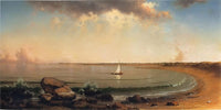 20" x 10" / Fine Art Paper Shore Scene Point Judith By Martin Johnson Heade Fine Art Print