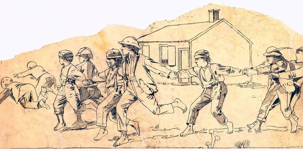 20" x 10" / Fine Art Paper Snap The Whip By Homer Winslow Fine Art Print