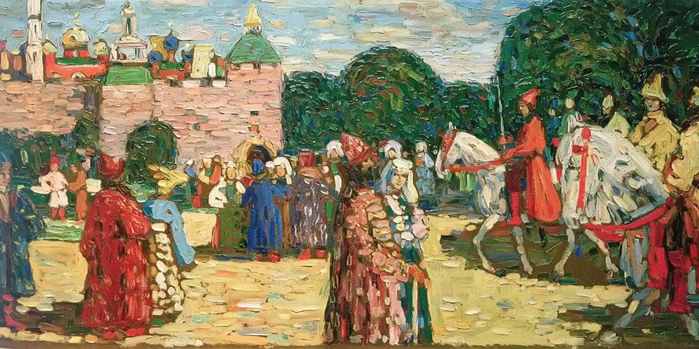 20" x 10" / Fine Art Paper Sunday ( Old Russian) 1904 By Wassily Kandinsky Fine Art Print