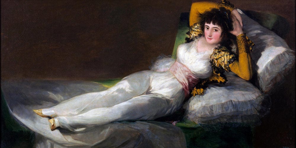 20" x 10" / Fine Art Paper The Clothed Maja 1800 95X190Cm Prado Museum By Francisco De Goya Fine Art Print