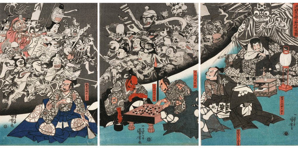 20" x 10" / Fine Art Paper The Earth Spider Creating Monsters 1843 By Utagawa Kuniyoshi Fine Art Print