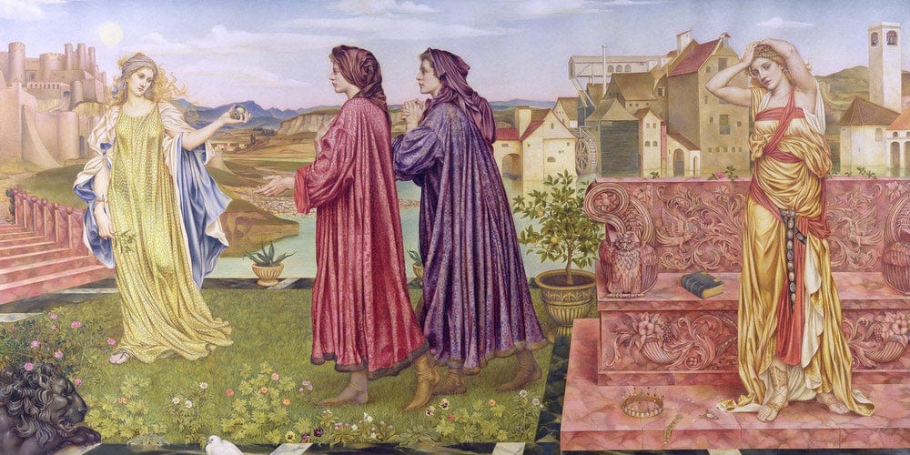 20" x 10" / Fine Art Paper The Garden Of Opportunity 1892 By Evelyn De Morgan Fine Art Print