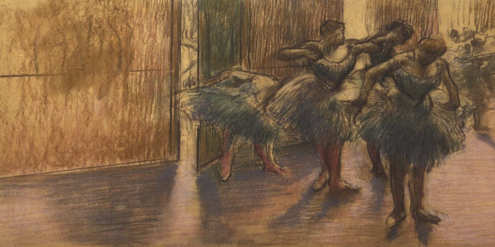 20" x 10" / Fine Art Paper The Rehearsal Room By Edgar Degas Fine Art Print