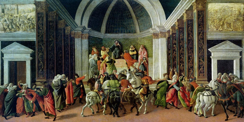 20" x 10" / Fine Art Paper The Story Of Virginia C.1500 (Tempera On Panel) By Sandro Botticelli Fine Art Print