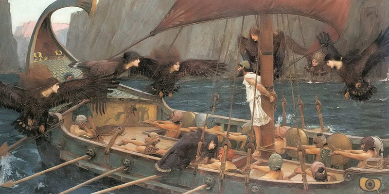 20" x 10" / Fine Art Paper Ulysses And The Sirens By John Waterhouse Fine Art Print