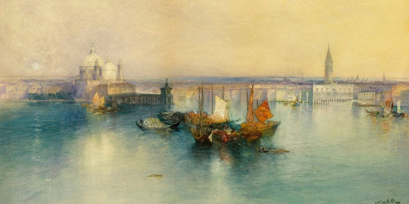 20" x 10" / Fine Art Paper Venice From The Tower Of San Giorgio By Thomas Moran Fine Art Print