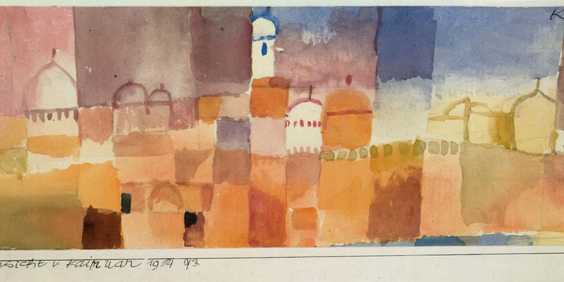 20" x 10" / Fine Art Paper View Of Kairuan 1914 73 By Paul Klee Fine Art Print