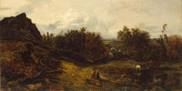 20" x 10" / Fine Art Paper View On The Outskirts Of Granville 1833 By Theodore Rousseau Fine Art Print