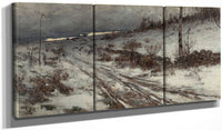 48" x 24" / Split Canvas A Winters Day 1882 By Bruce Crane Fine Art Print