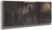 48" x 24" / Split Canvas Attacking The Enemy Camp At Jiuliancheng 1894 By Kobayashi Kiyochika Fine Art Print